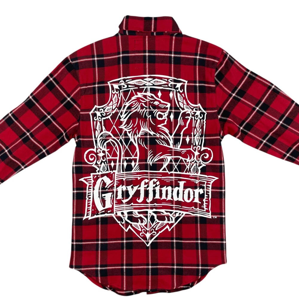 Harry Potter Cakeworthy Shirt Mens‎ S Red Plaid Gryffindor Long Sleeve Hogwarts